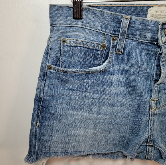 Current/Elliott Unisex Button-Fly Denim Shorts Women's 26 / Men's 29 - Picture 3 of 9